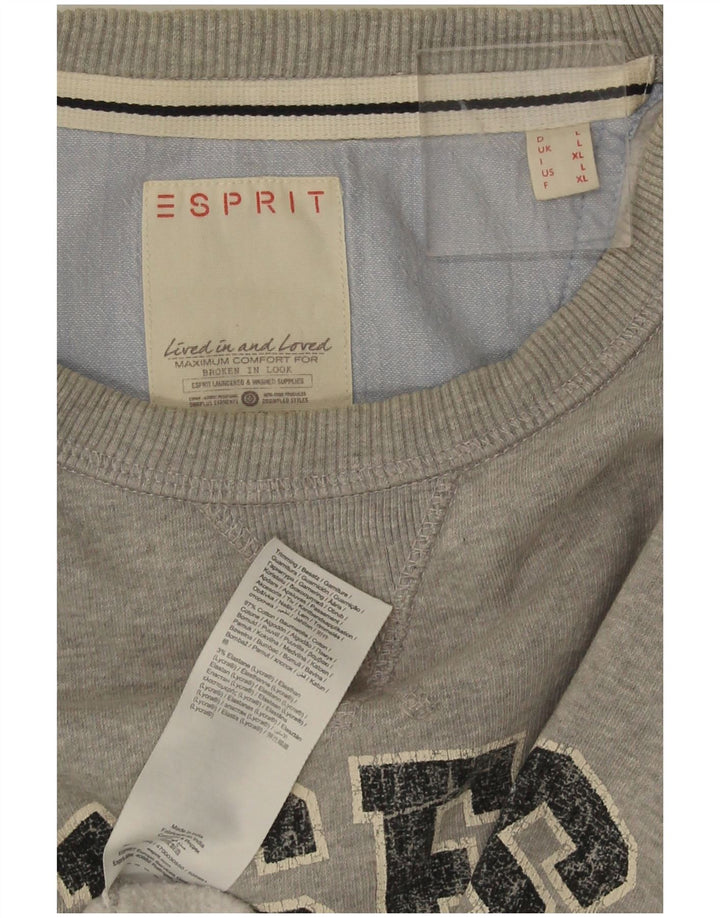 Esprit Sweat-Shirt Graphique Homme Grand Gris Moucheté Coton