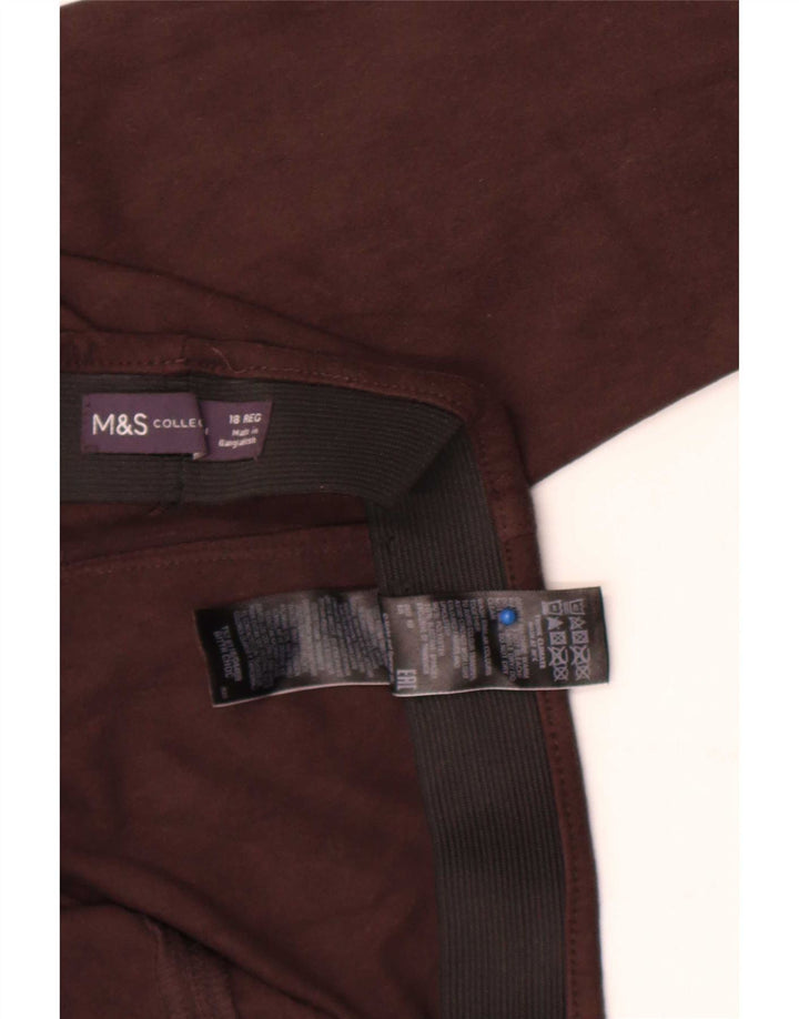 Marks & Spencer Leggings Femme UK 18 XL Marron Polyester