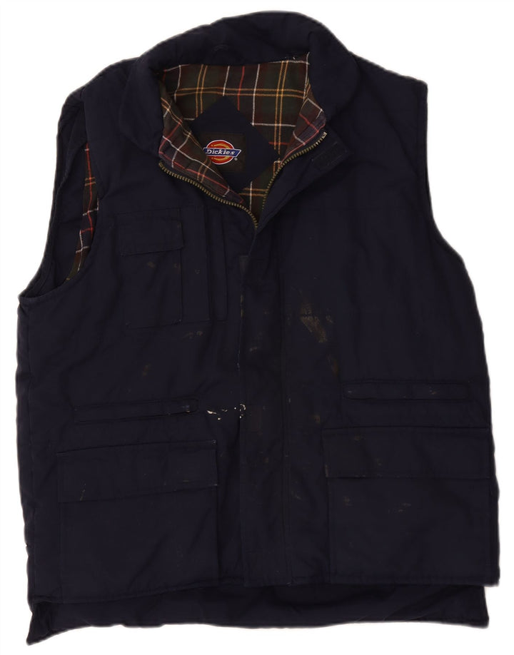 Dickies Gilet utilitaire pour hommes UK 40 Large Bleu Marine Polyester