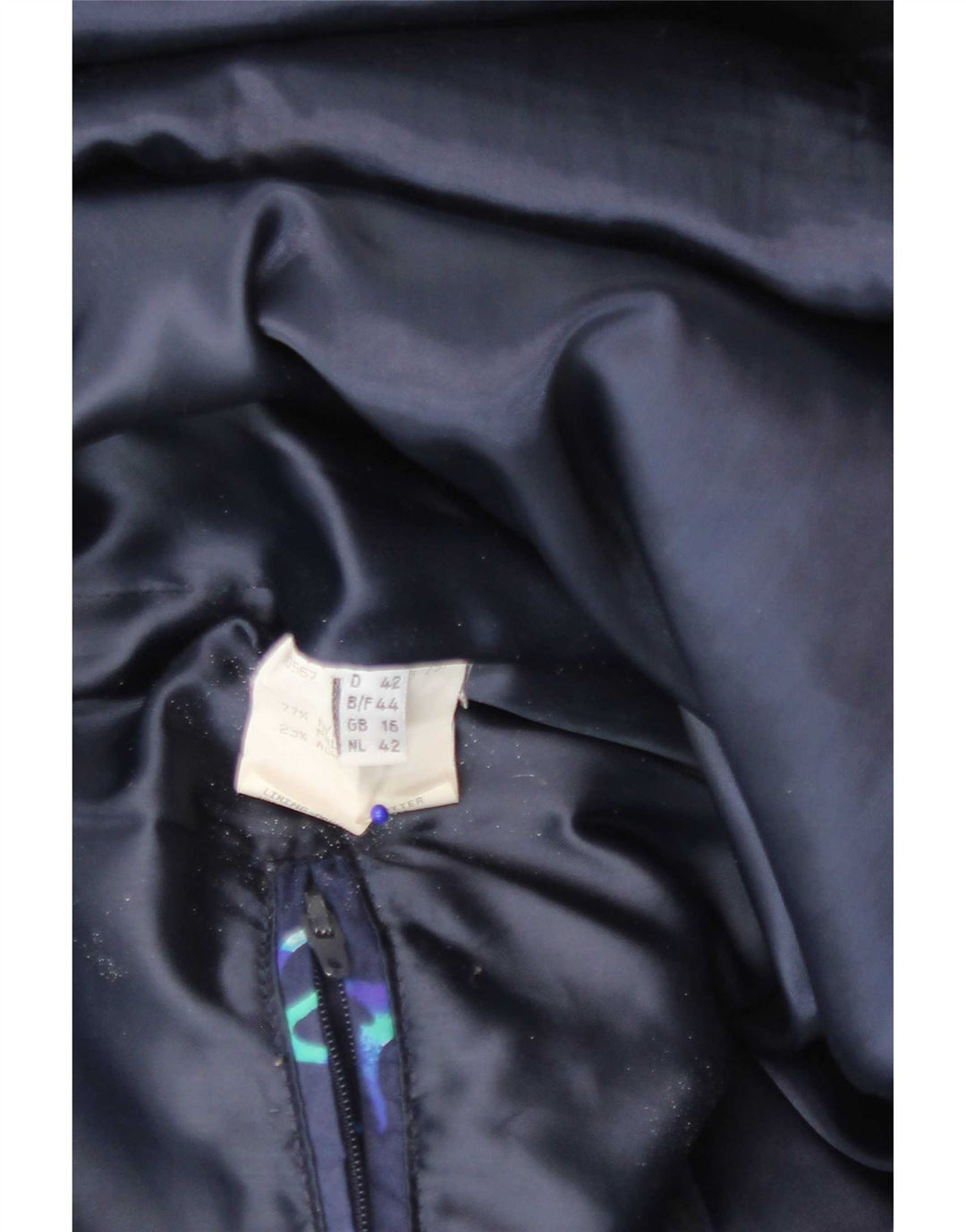 FUCHS & SCHMITT Veste matelassée à capuche pour femme UK 16 Large Bleu Marine Géométrique