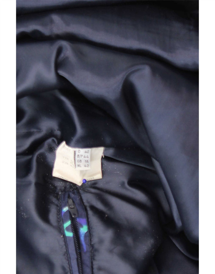 FUCHS & SCHMITT Veste matelassée à capuche pour femme UK 16 Large Bleu Marine Géométrique