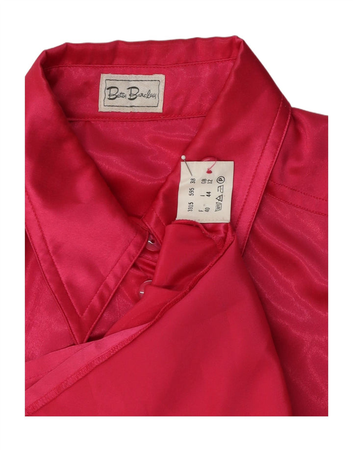 BETTY BARCLAY Womens Longline Shirt Blouse UK 12 Medium Pink Polyester Vintage Betty Barclay and Second-Hand Betty Barclay from Messina Hembry 