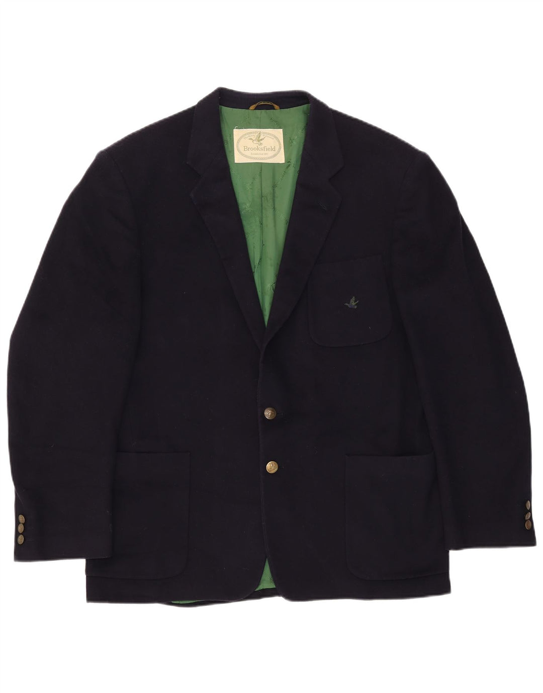 Brooksfield Veste blazer à 2 boutons pour homme UK 38 Bleu marine moyen
