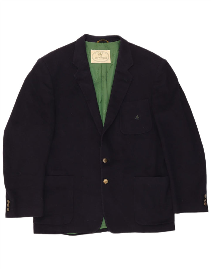 Brooksfield Veste blazer à 2 boutons pour homme UK 38 Bleu marine moyen