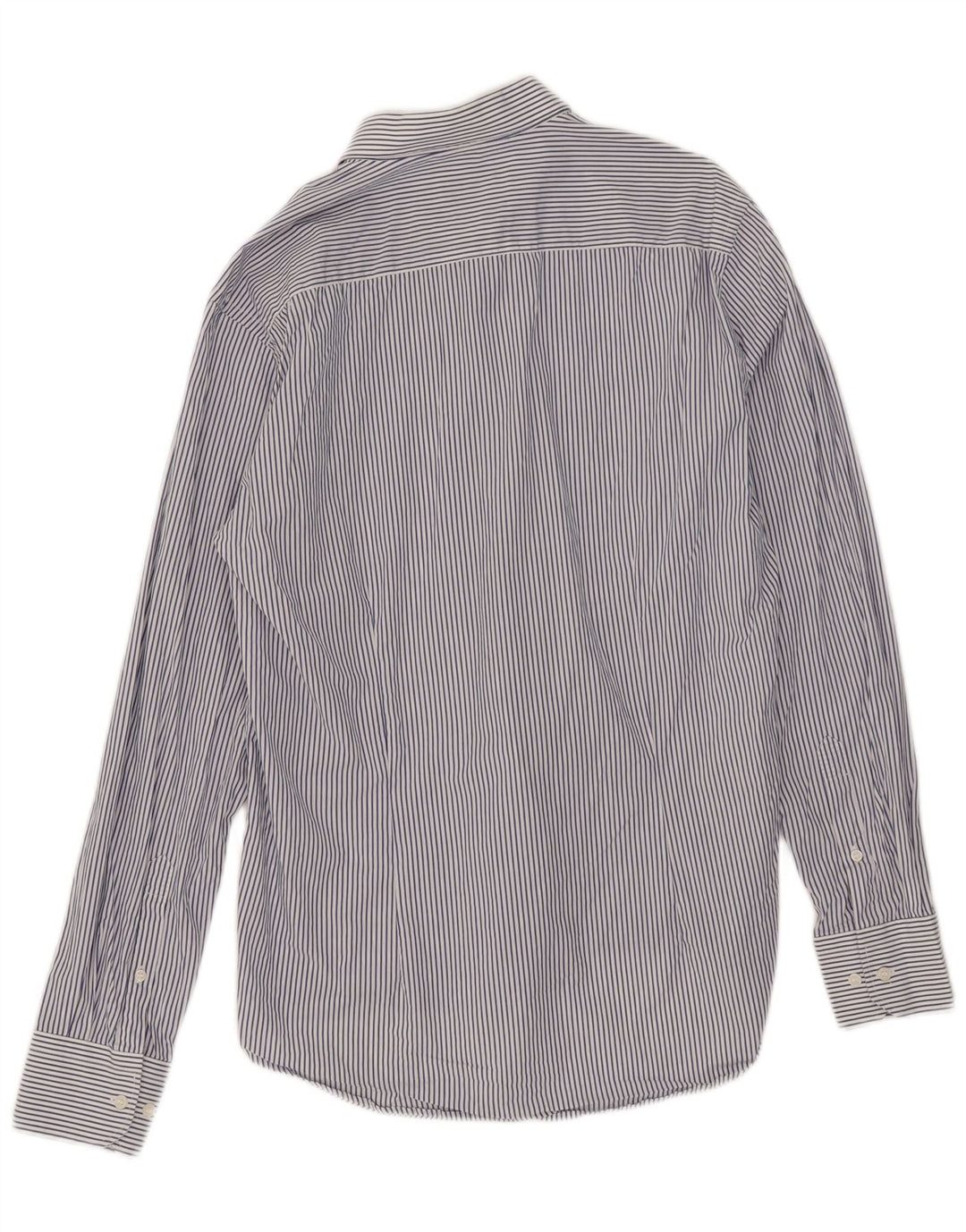 Dack's Chemise cintrée pour homme en coton à fines rayures bleues