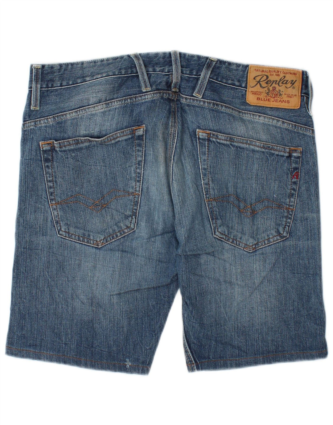 Replay Short Jeto Denim W32 Large Homme Bleu