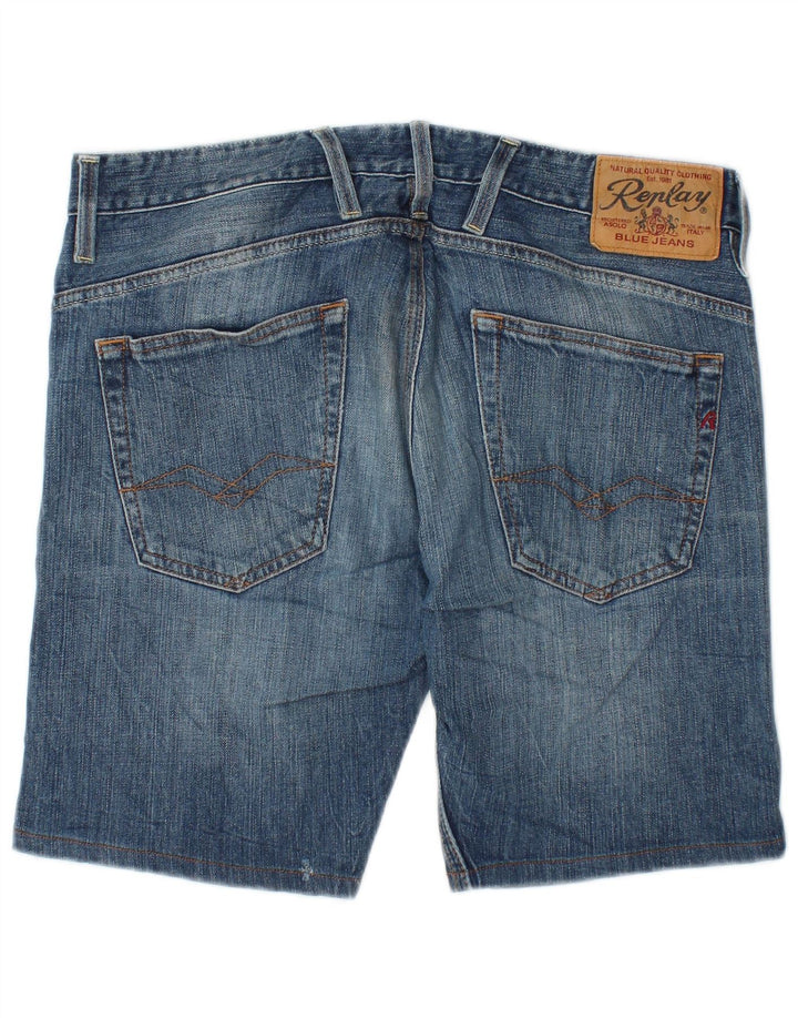 Replay Short Jeto Denim W32 Large Homme Bleu