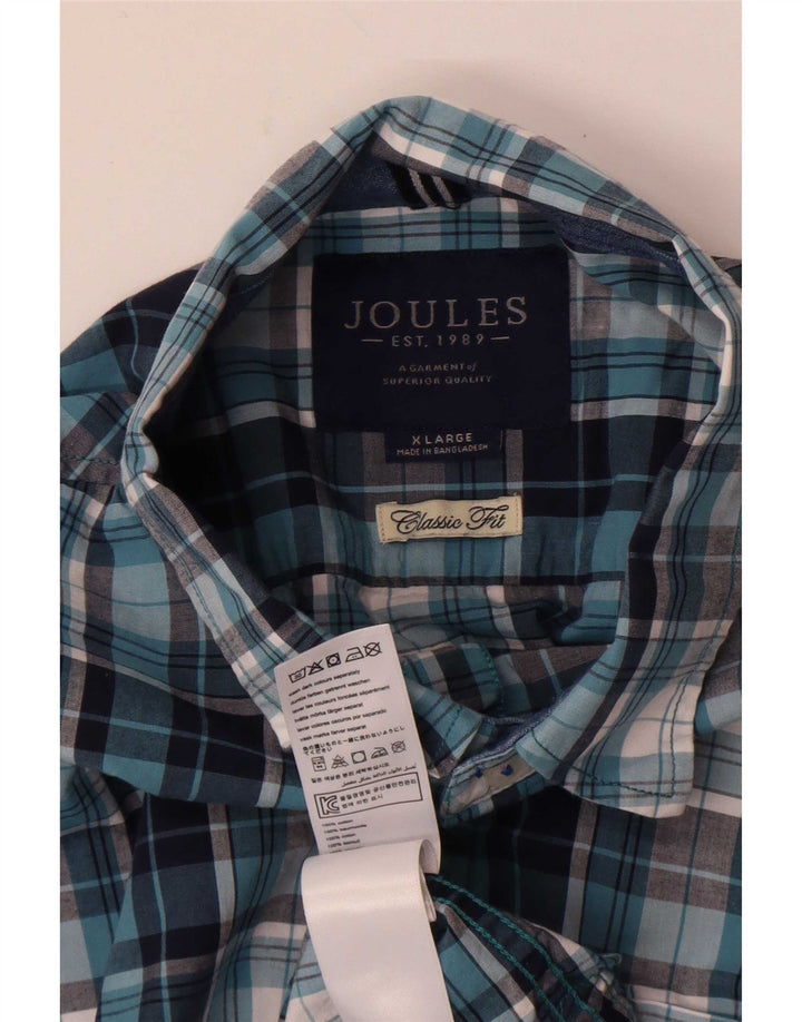 Joules Chemise Coupe Classique XL Bleu à Carreaux Coton