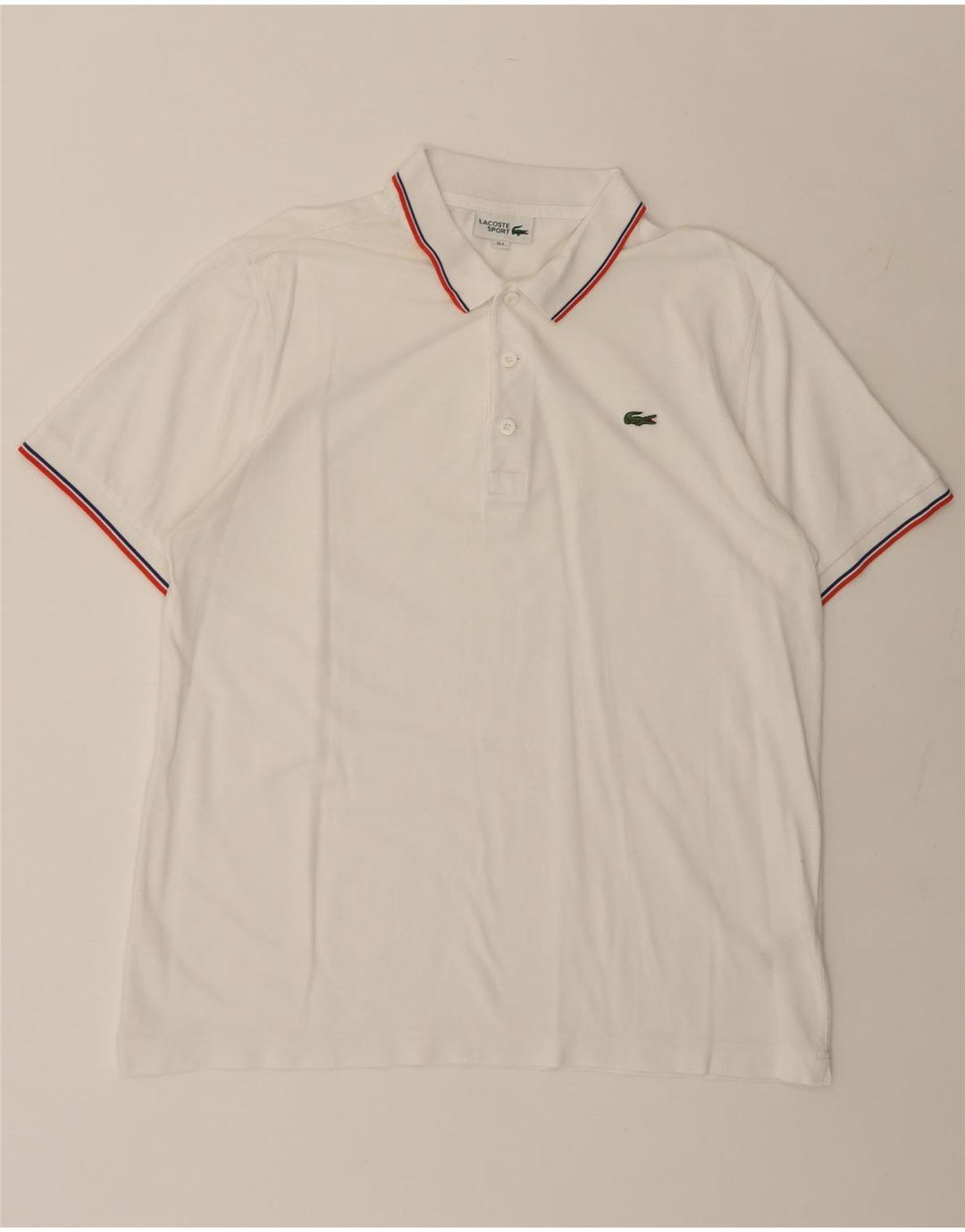 LACOSTE Polo Homme Taille 5 Grand Coton Blanc