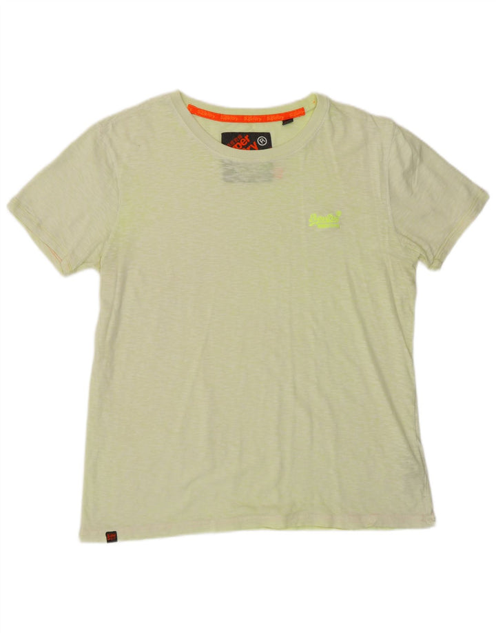 SUPERDRY T-Shirt Homme Vert Moyen Moucheté Coton