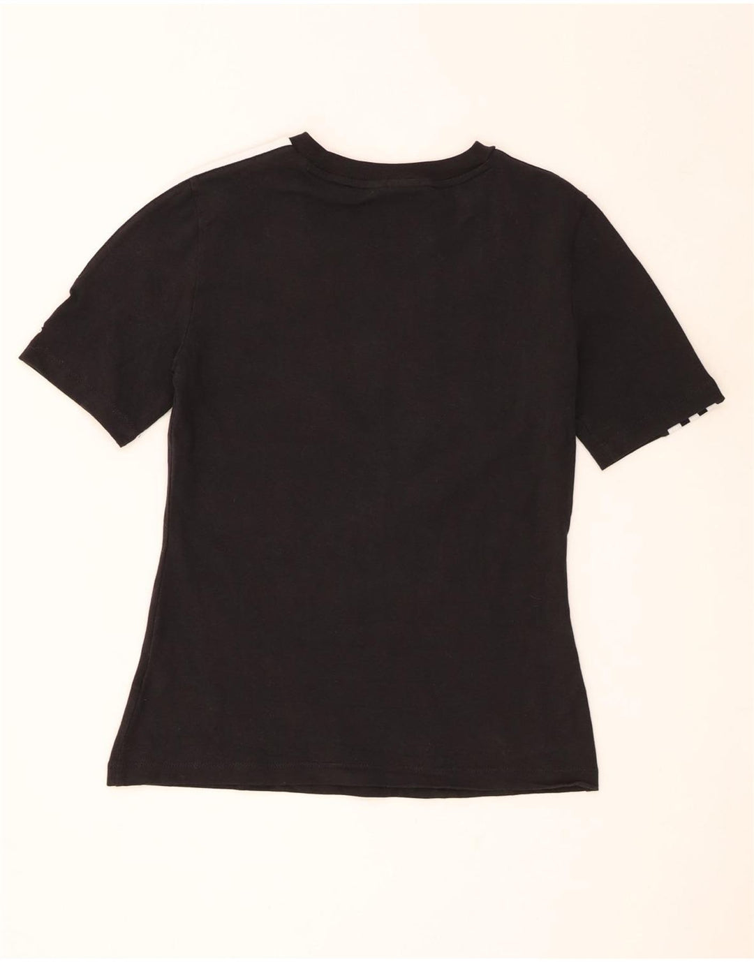 Adidas T-Shirt Femme Top UK 14 Coton Noir Moyen