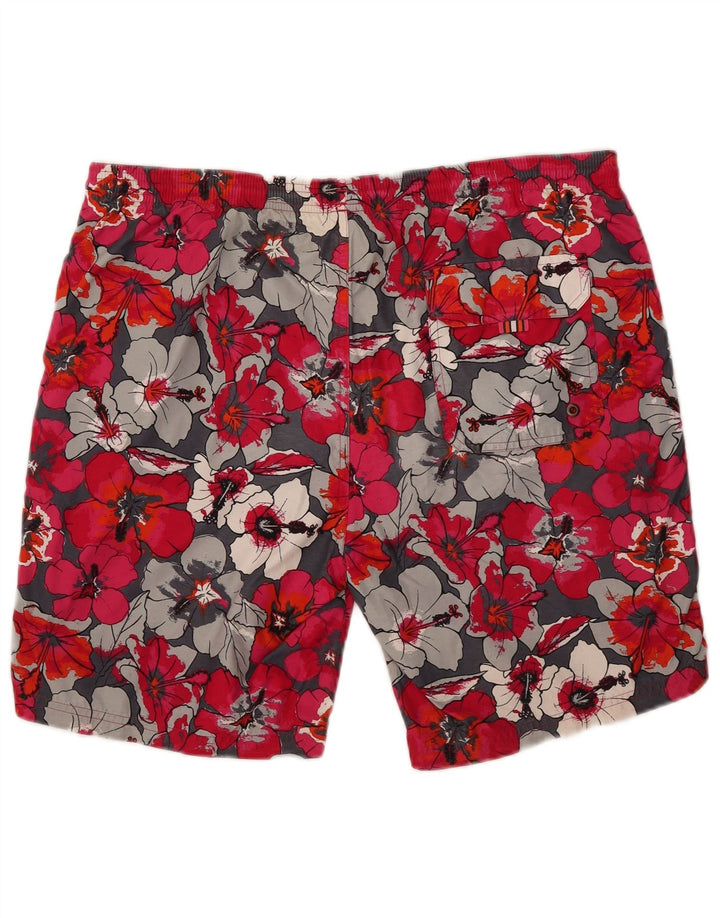 Hugo Boss Short de bain pour homme, grand motif floral rouge