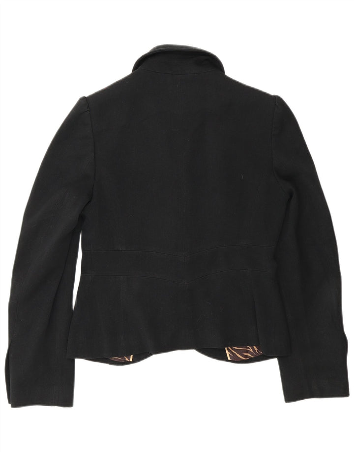 Marks & Spencer Veste blazer à 1 bouton pour femme UK 10 Small Noir Polyester