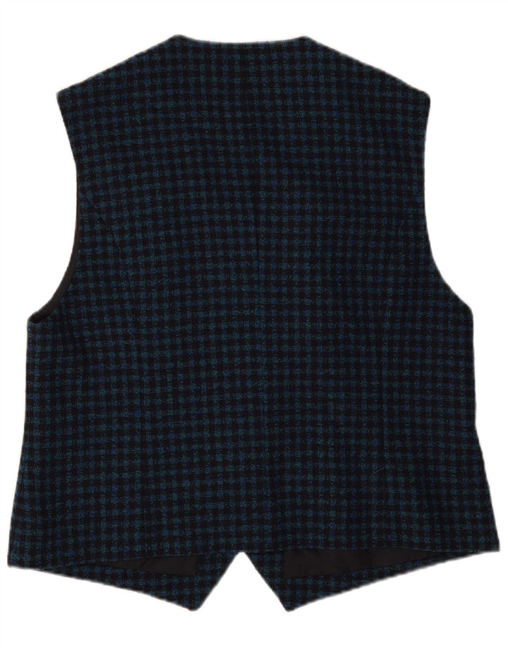 Delmod Gilet Femme EU 44 XL Bleu Marine Vichy Laine Vierge