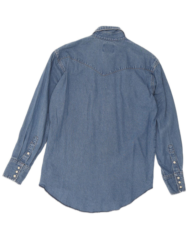 Wrangler Chemise en Jean Homme Bleu Moyen