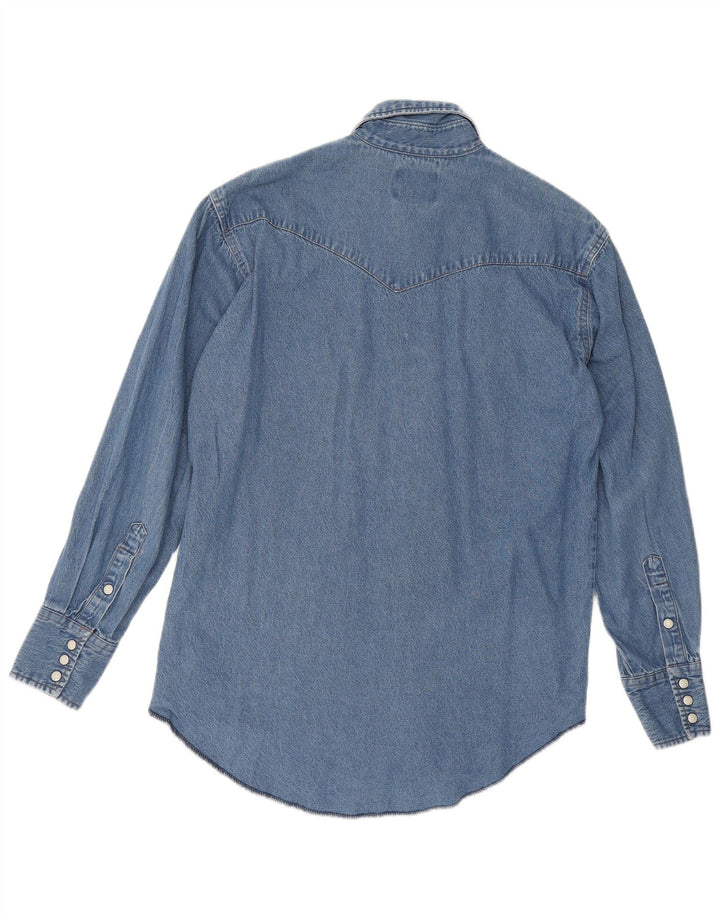 Wrangler Chemise en Jean Homme Bleu Moyen