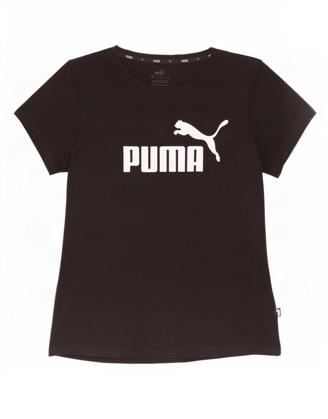 Puma T-shirt graphique pour femme UK 12 Noir moyen