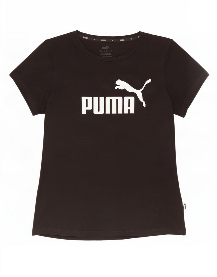 Puma T-shirt graphique pour femme UK 12 Noir moyen