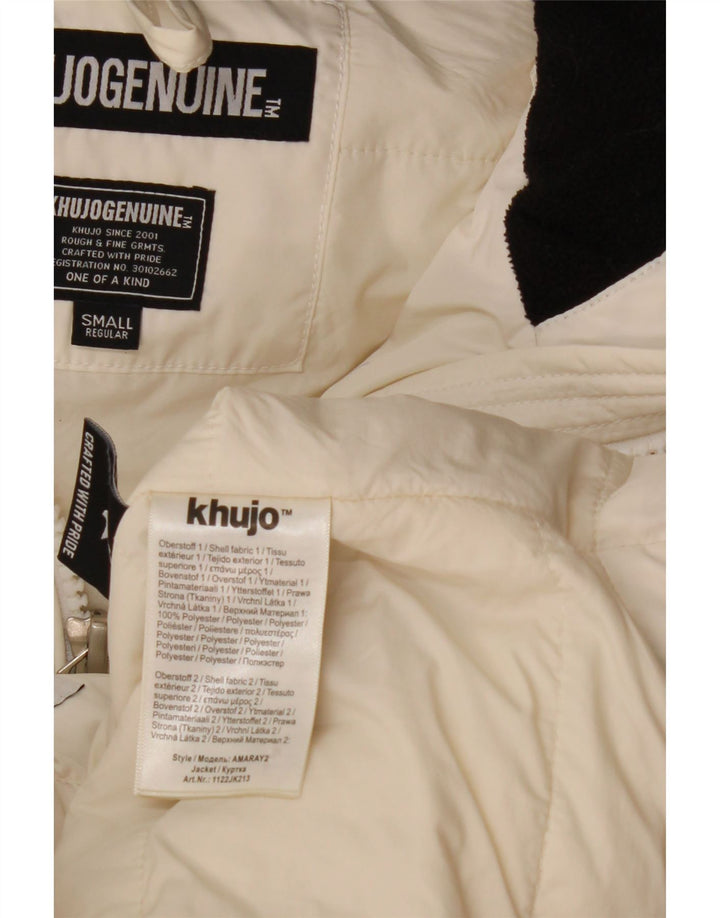 KHUJO Veste matelassée à capuche pour homme Petit polyester blanc