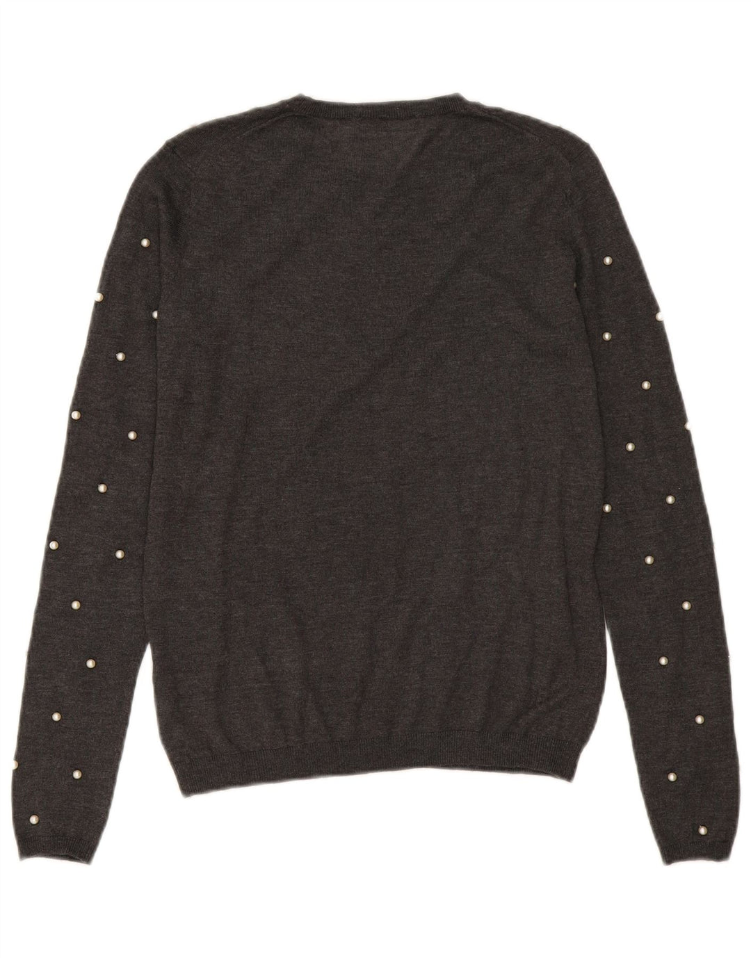 Zara Pull ras du cou pour femme UK 10 Small Gris Modal