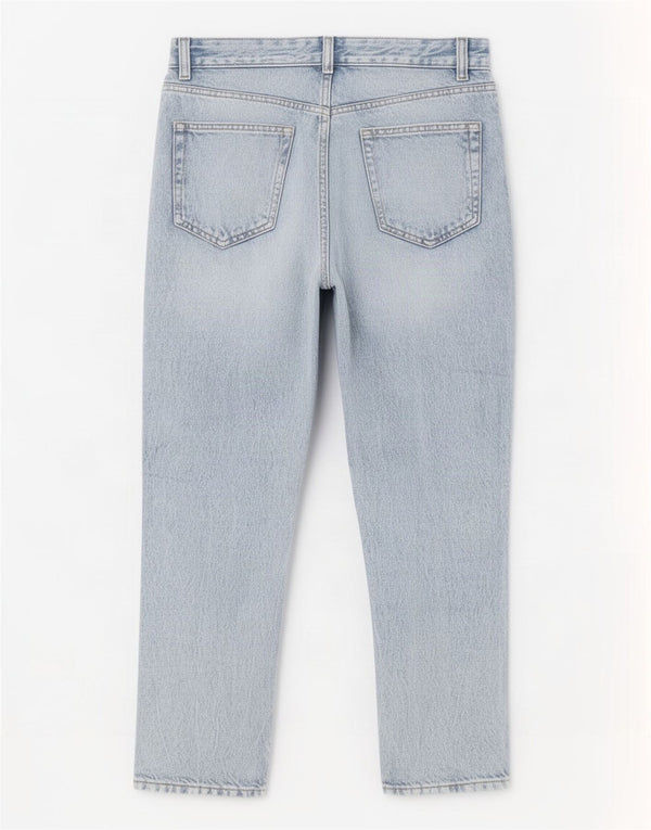 Zara Jean droit vieilli pour femme EU 36 XS W29 L26 Bleu