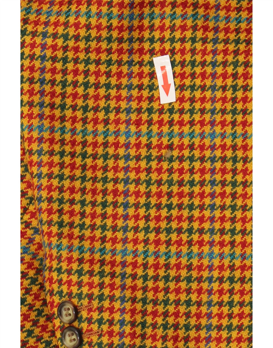 Hugo Boss Veste blazer à 2 boutons pour homme EU 50 Grand pied-de-poule jaune
