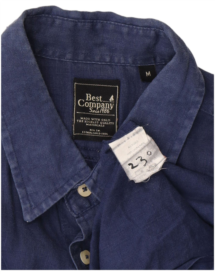 Chemise Homme Best Company Lin Bleu Marine Moyen