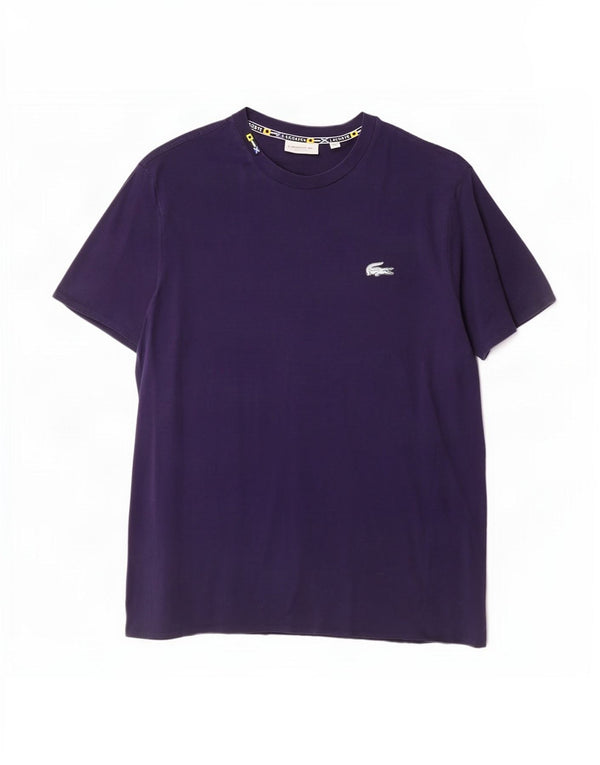 Lacoste Hommes Regular Fit T-Shirt Top Taille 6 XL Bleu Marine Coton