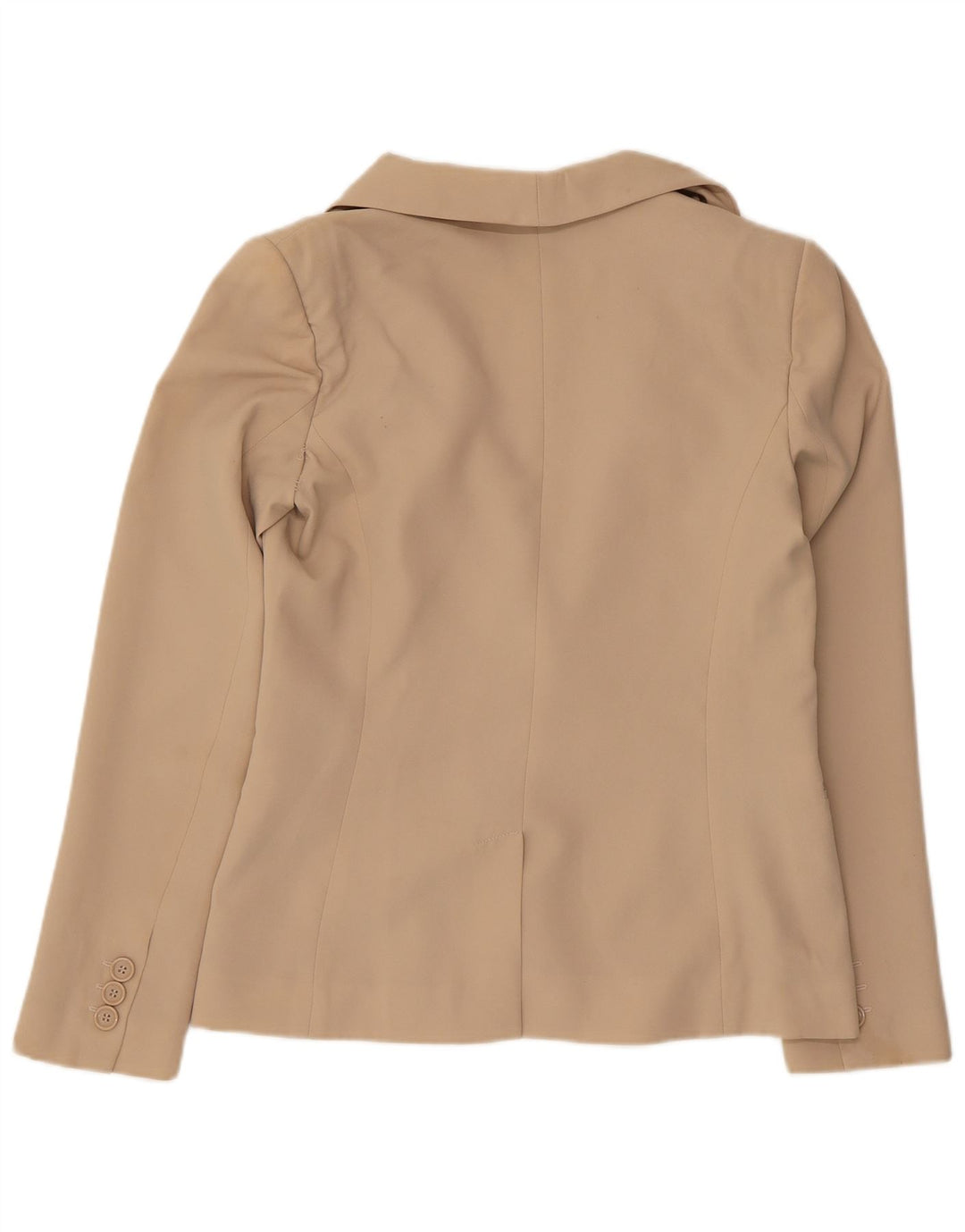 Benetton Veste Blazer 1 Bouton Femme UK 12 Beige Moyen