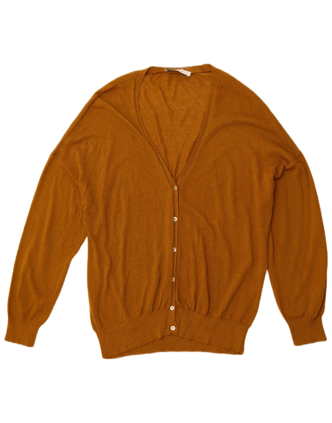 ZARA Cardigan surdimensionné pour femme UK 10 Petit Marron