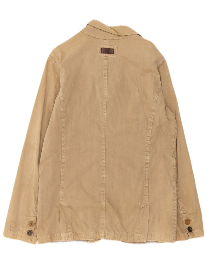 Marlboro Classics Veste blazer à 3 boutons pour homme UK 40 Grand coton beige