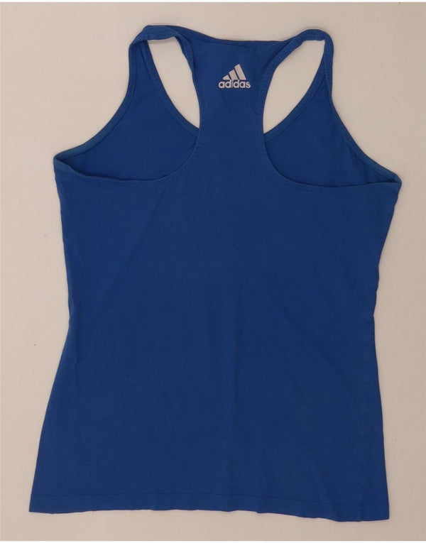 Adidas Débardeur graphique pour femme UK 8/10 Petit Bleu Coton