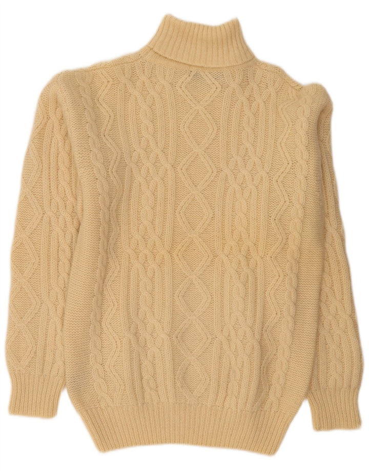 Edward Spiers Pull col roulé pour homme en laine beige