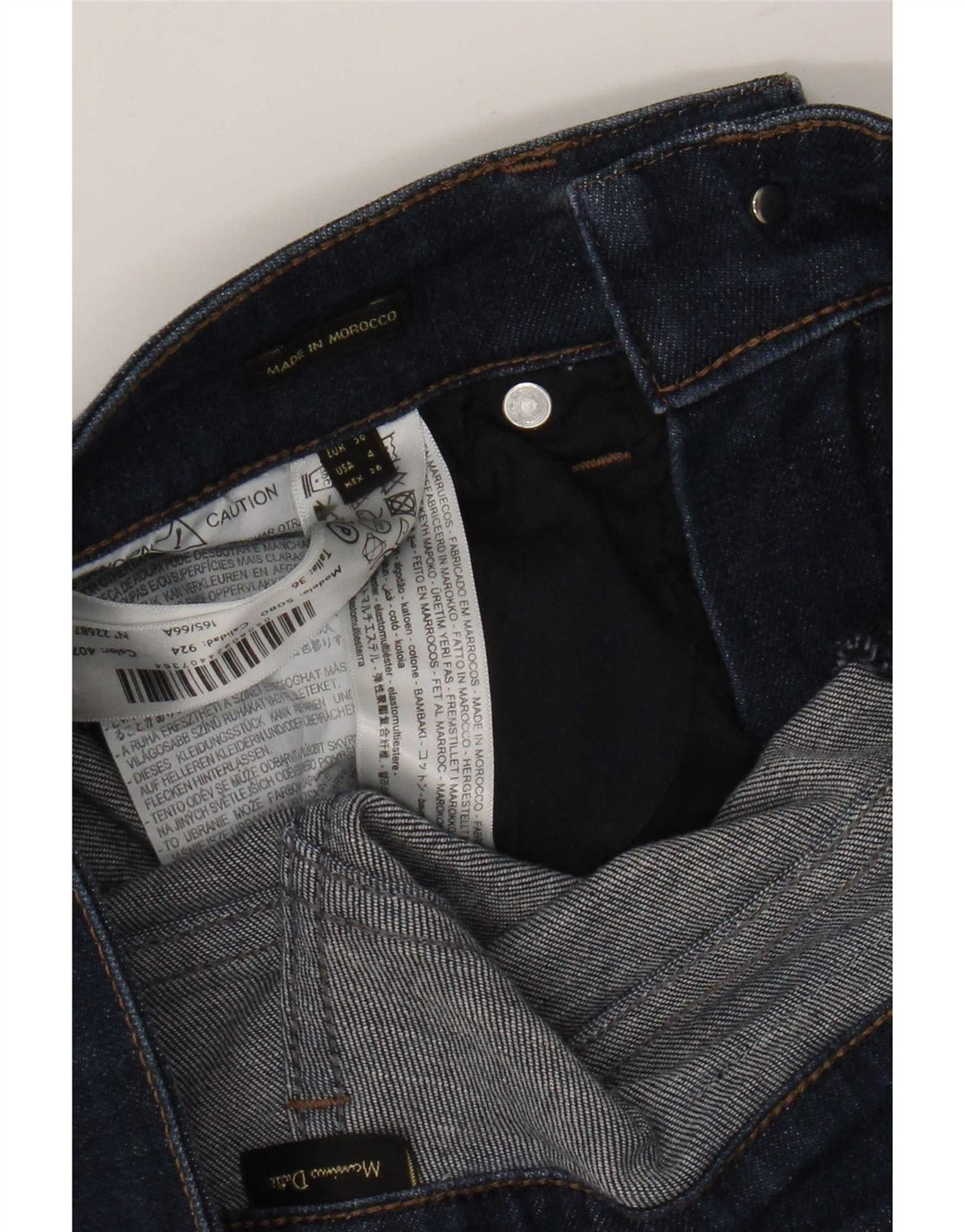 Massimo Dutti Jean évasé pour femme US 4 W26 L33 Bleu Coton