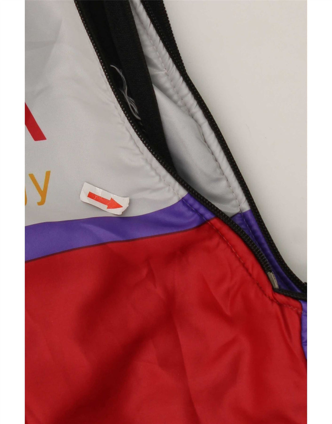 Vintage Mens Graphic Survêtement Top Jacket Medium Multicolore Colourblock