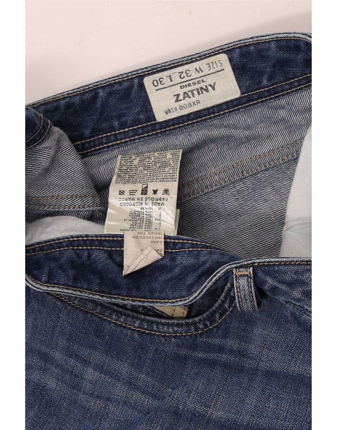 Diesel Jean Bootcut Zatiny Homme W32 L30 Bleu Coton