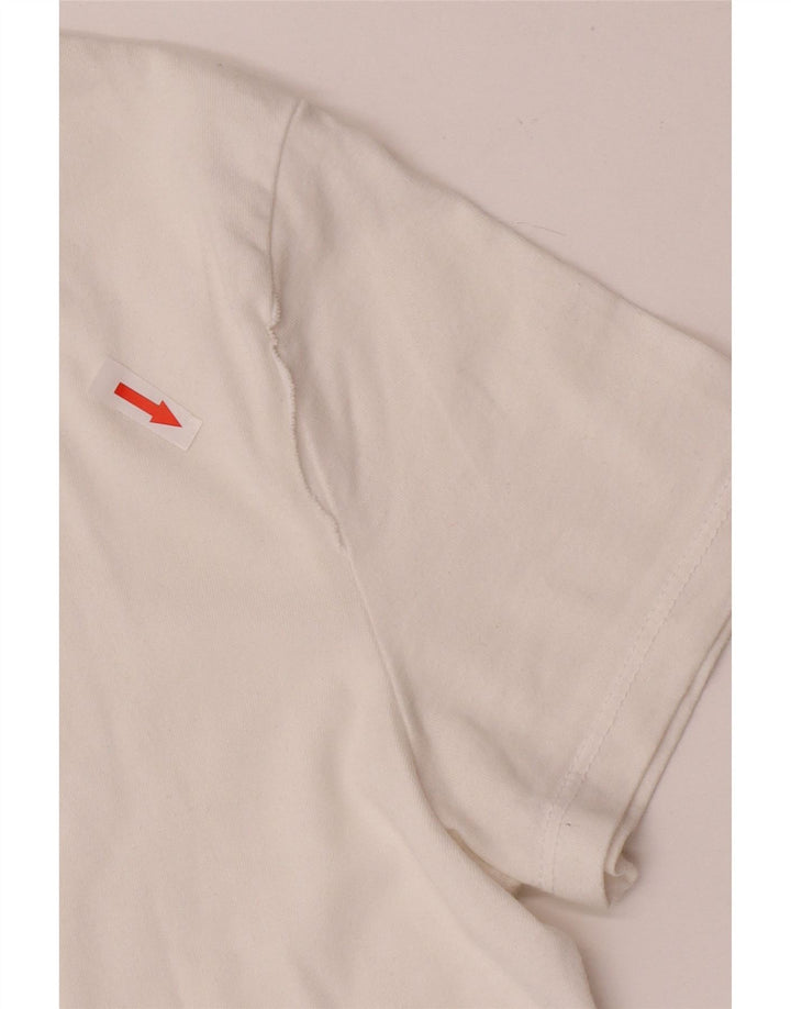 Levi's T-Shirt Graphique Femme UK 14 Coton Blanc Moyen