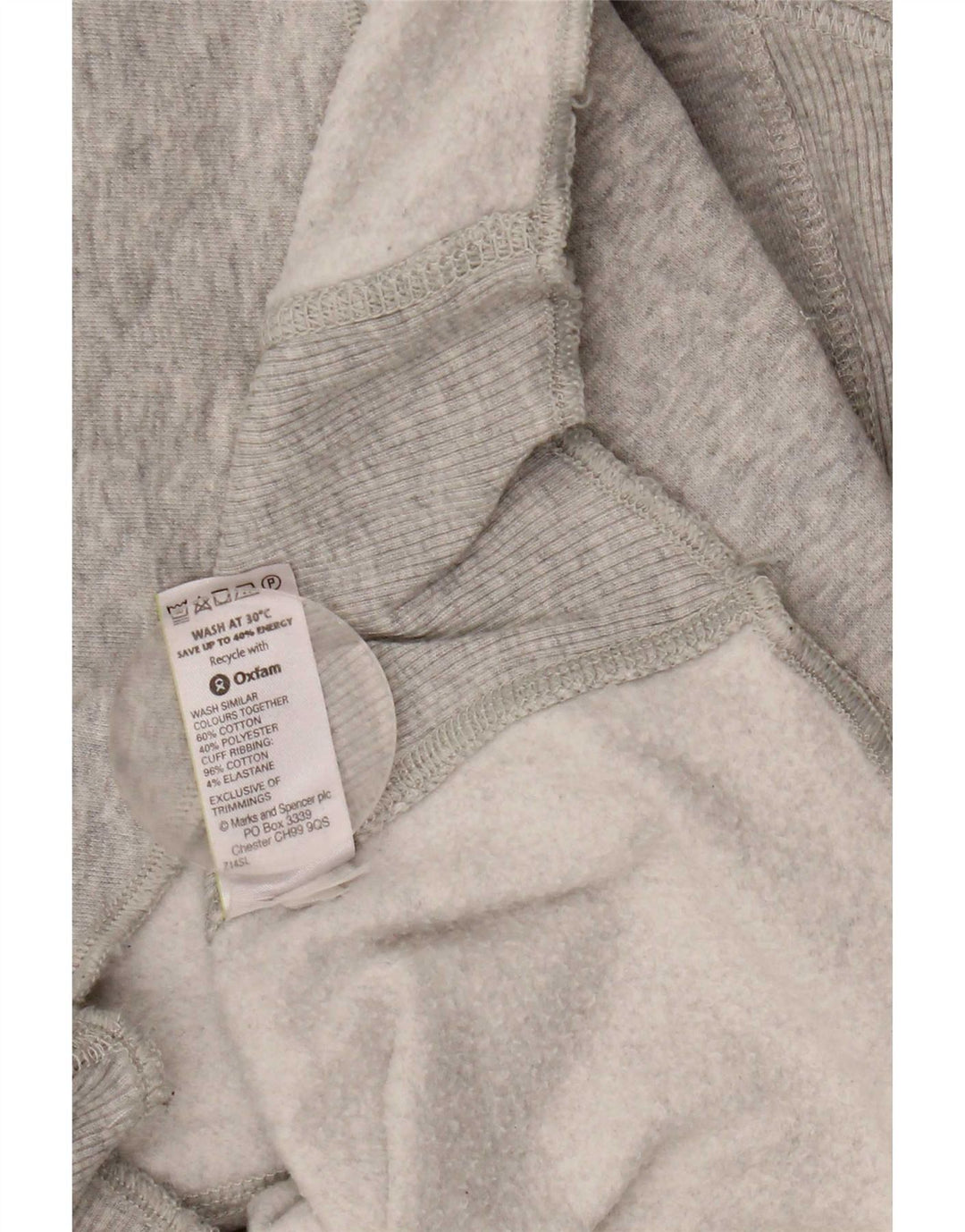 Marks & Spencer Pull à capuche pour femme UK 12 Gris moyen Coton