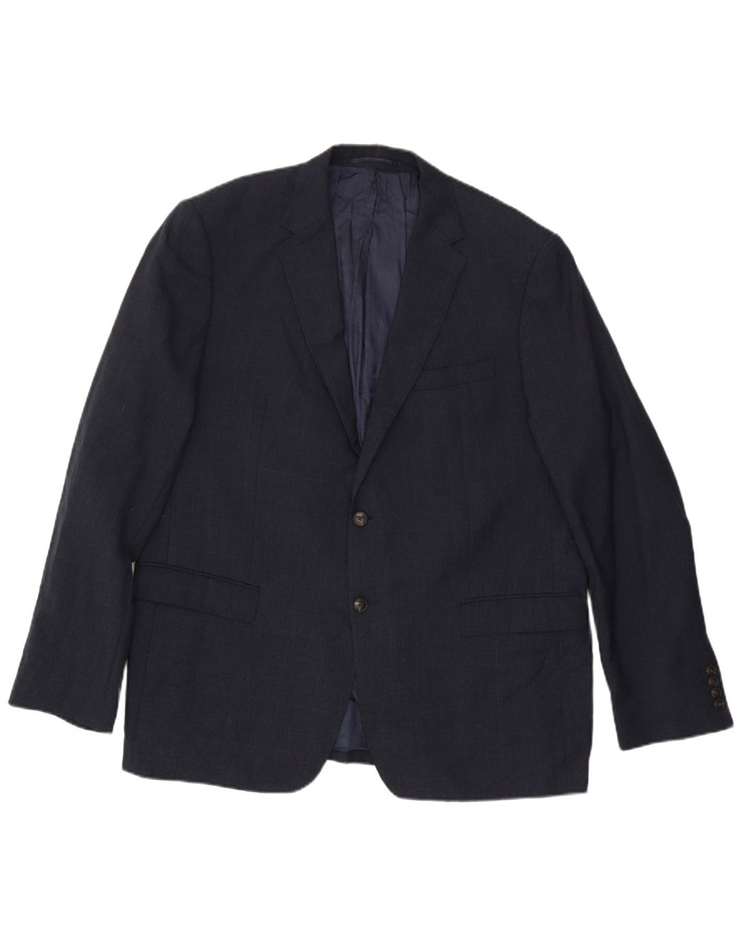 MARKS & SPENCER Veste blazer longue à 2 boutons pour homme EU 56 3XL Bleu marine Laine