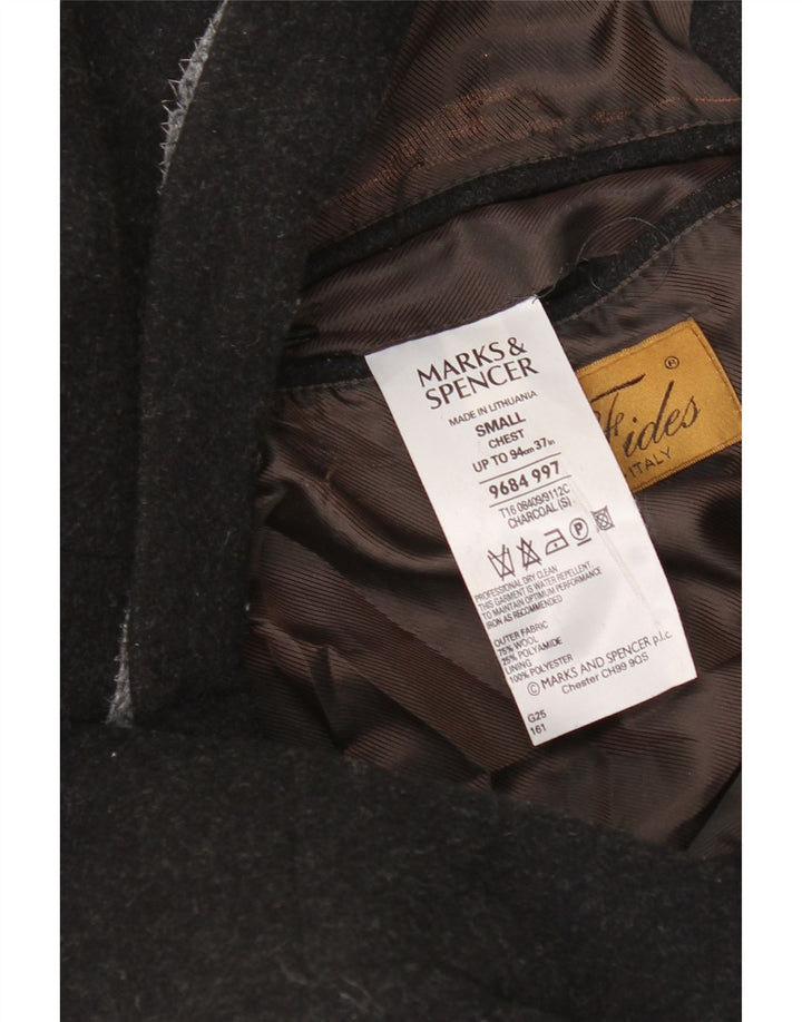 Marks & Spencer Manteau pour homme UK 36 Petite laine grise