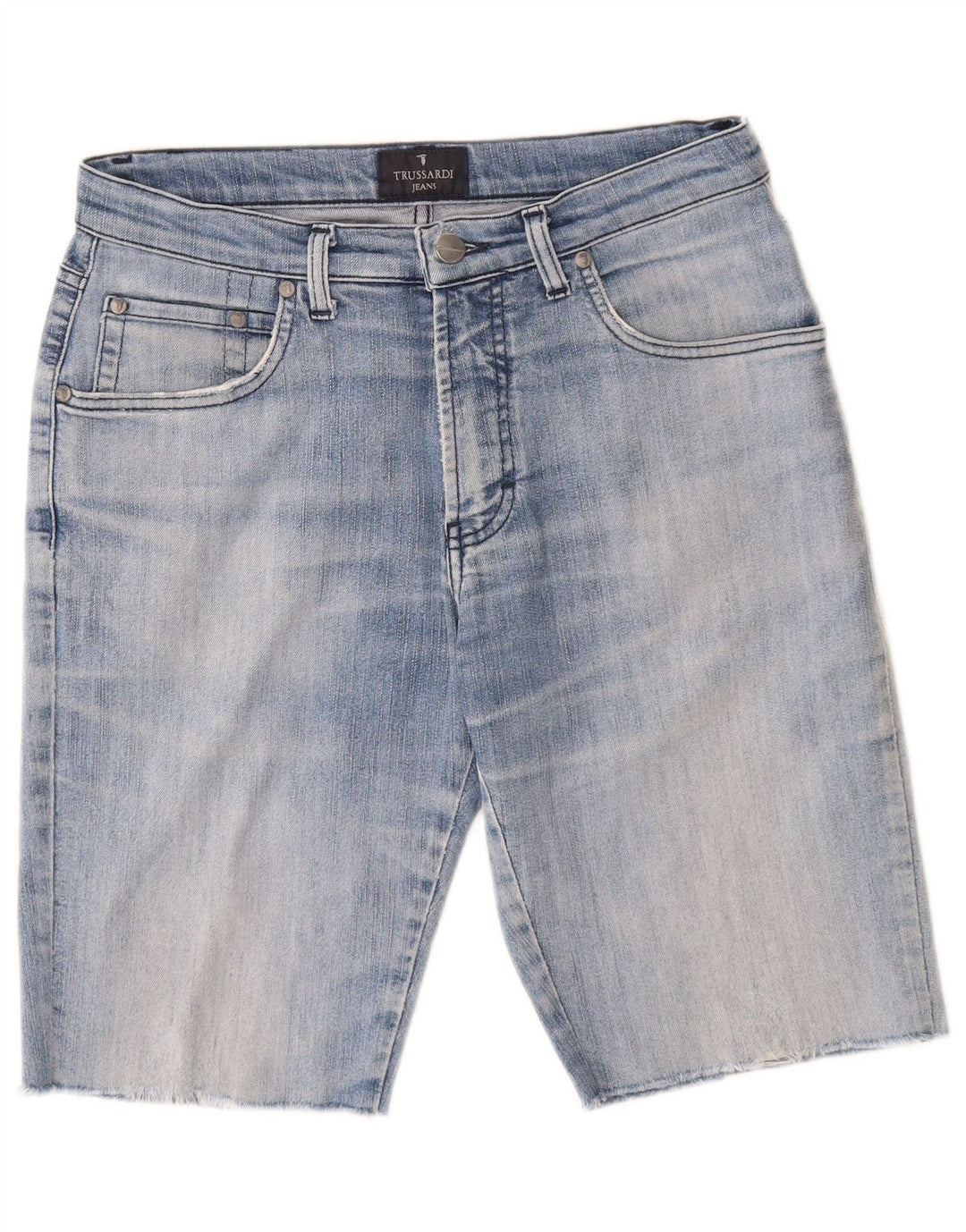 Trussardi Short En Jean W30 Bleu Moyen Coton Homme