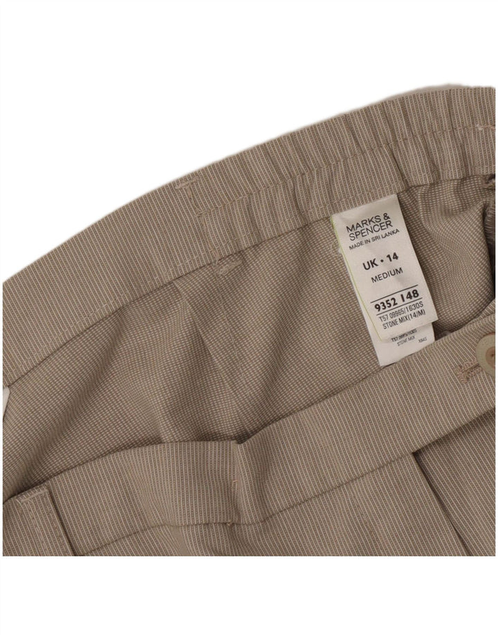 Marks & Spencer Pantalon de costume droit pour femme UK 14 Medium W32 L28 Gris