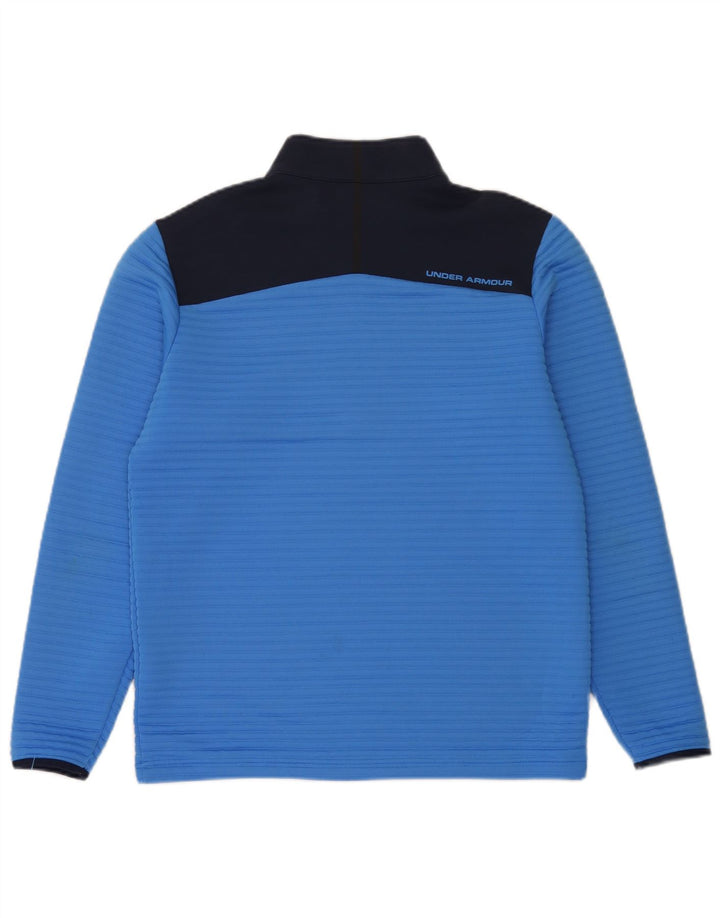 Under Armour Haut de Survêtement Cold Gear Pullover Homme Bleu Moyen Colourblock