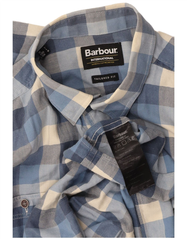 BARBOUR Chemise Ajustée Homme Bleu Moyen Carreaux Coton