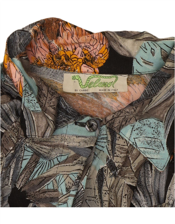 VELENO Chemisier Femme UK 20 2XL Viscose Florale Multicolore