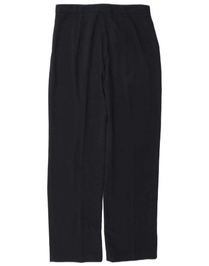 Zara Pantalon de costume droit pour femme EU 40 Medium W30 L31 Bleu marine Polyester