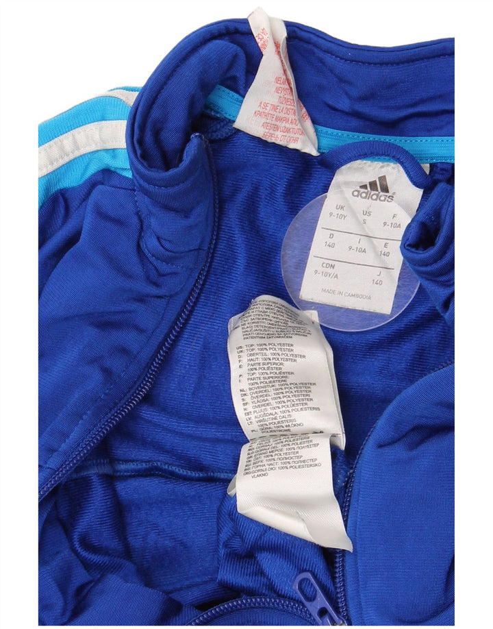 Veste de survêtement Adidas Garçon 9-10 ans Bleu Polyester