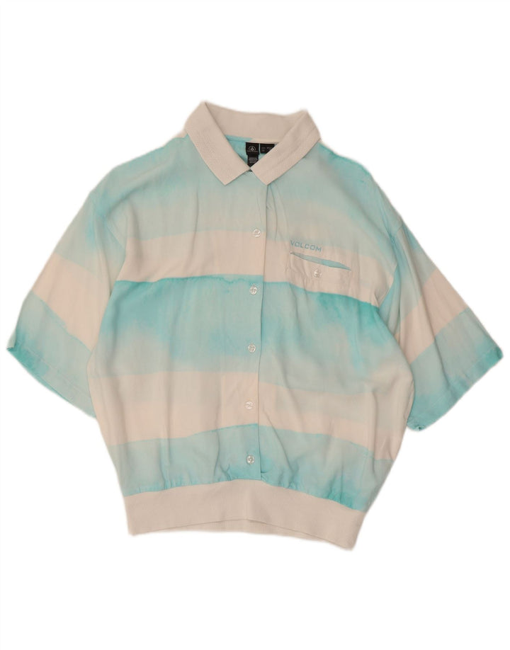 Volcom Chemisier à manches courtes pour femme UK 6 XS Blanc Colorblock