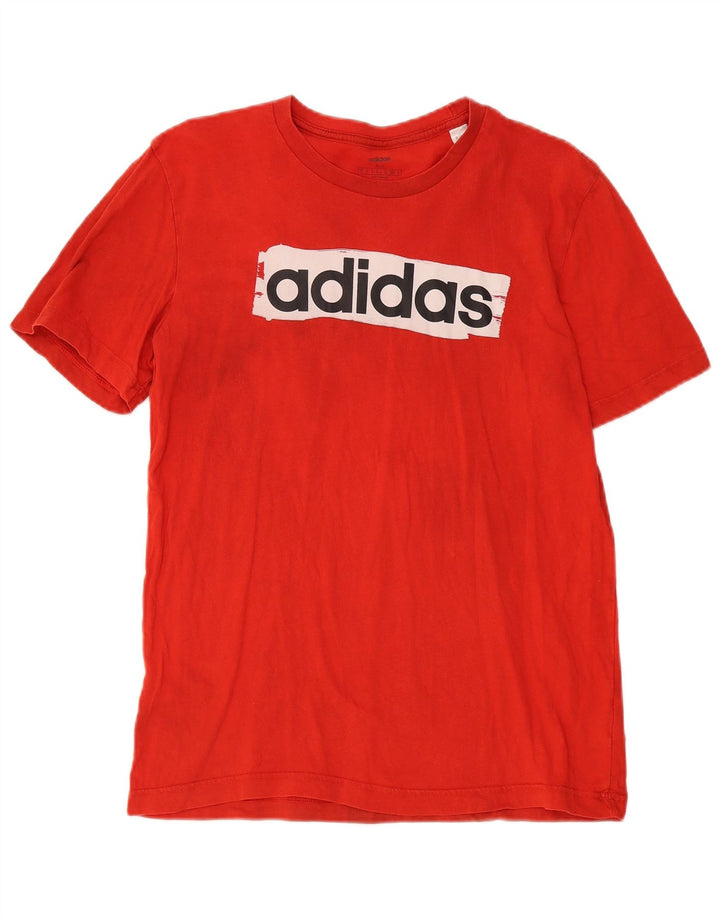 Adidas T-Shirt Graphique Homme Rouge Moyen Coton