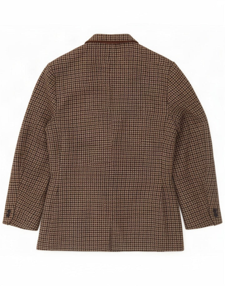 St Michael Veste blazer à 2 boutons pour homme UK 40 Large laine pied-de-poule marron